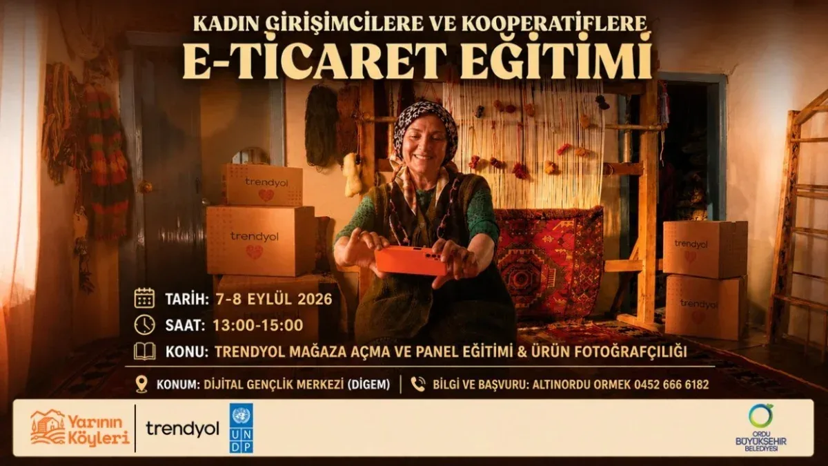 Ordu Büyükşehir Belediyesinden kadın girişimcilere e-ticaret desteği