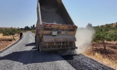 Şanlıurfa Karaköprü kırsalında 7 Km’lik yol Büyükşehir’le yenilendi
